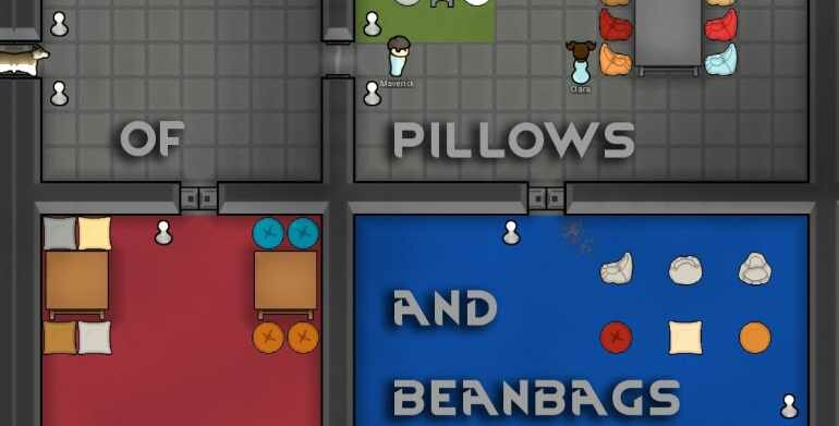 Rimworld A12 скачать мод Furniture - of pillows and beanbags